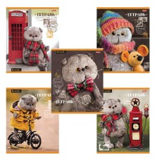 Тетрадь 18 л., HATBER, клетка, обложка картон, 