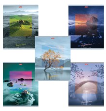 Тетрадь А5, 80 л., HATBER, скоба, клетка, обложка картон, 