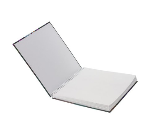 Скетчбук, белая бумага 120 г/м2, 210х210 мм, 60 л., гребень, 