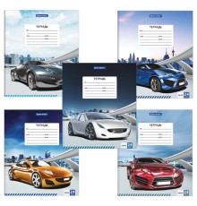 Тетрадь 24 л. BRAUBERG, клетка, обложка картон, DRIVE CAR, 403005