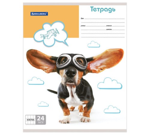 Тетрадь 24 л. BRAUBERG, клетка, обложка картон, MY BEST FRIEND, 403007