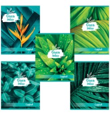 Тетрадь А5, 48 л., BRAUBERG скоба, клетка, обложка картон, GREEN NATURE, 403033