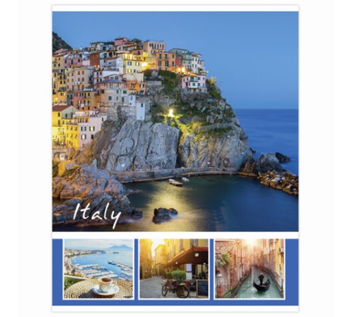 Тетрадь А5, 48 л., BRAUBERG, скоба, линия, обложка картон, МИКС, 403040