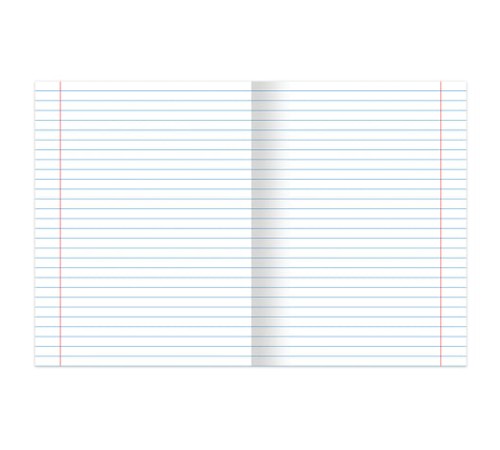 Тетрадь А5, 48 л., BRAUBERG, скоба, линия, обложка картон, МИКС, 403040