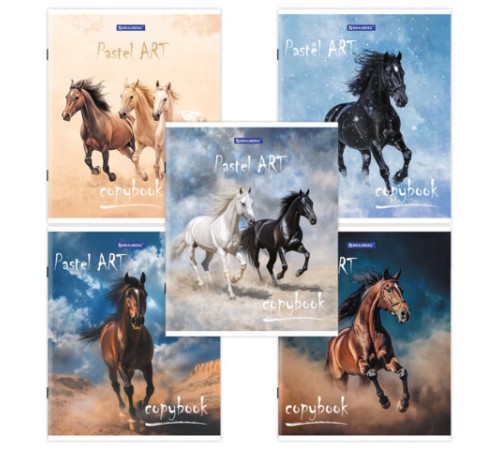 Тетрадь А5, 48 л., BRAUBERG скоба, клетка, металлизированный картон, СВОБОДА, 403041