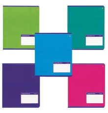 Тетрадь А5, 48 л., АЛЬТ, скоба, линия, выборочный лак, 