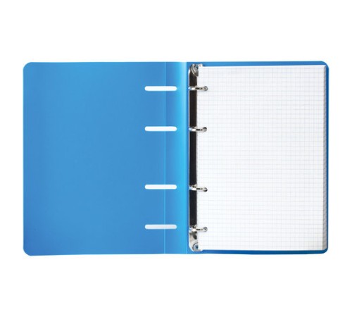 Тетрадь на кольцах А5 160х215 мм, 80 л., пластик, клетка, BRAUBERG, 