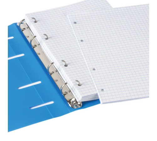 Тетрадь на кольцах А5 160х215 мм, 80 л., пластик, клетка, BRAUBERG, 