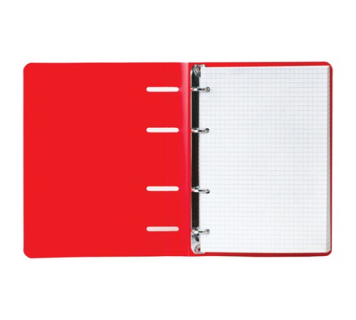 Тетрадь на кольцах А5 160х215 мм, 80 л., пластик, клетка, BRAUBERG, 