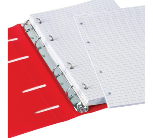 Тетрадь на кольцах А5 160х215 мм, 80 л., пластик, клетка, BRAUBERG, 