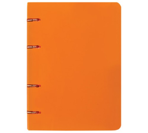 Тетрадь на кольцах А5 160х215 мм, 80 л., пластик, клетка, BRAUBERG, 