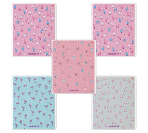 Тетрадь А5 48 л. АЛЬТ скоба, клетка, Soft Touch, фольга, 