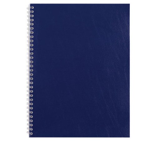 Тетрадь бумвинил, А4, 96 л., гребень, офсет №1, клетка, STAFF, СИНИЙ, 403406