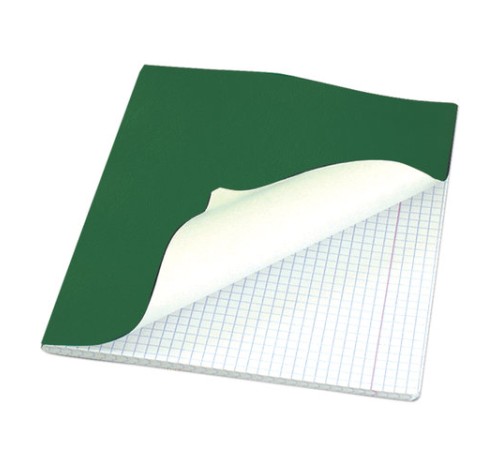 Тетрадь бумвинил, А5, 96 л., скоба, офсет №1, клетка, с полями, STAFF, ЗЕЛЕНЫЙ, 403417