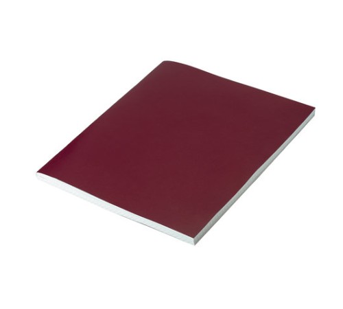 Тетрадь бумвинил, А4, 96 л., скоба, офсет №1, клетка, STAFF, БОРДОВЫЙ, 403420