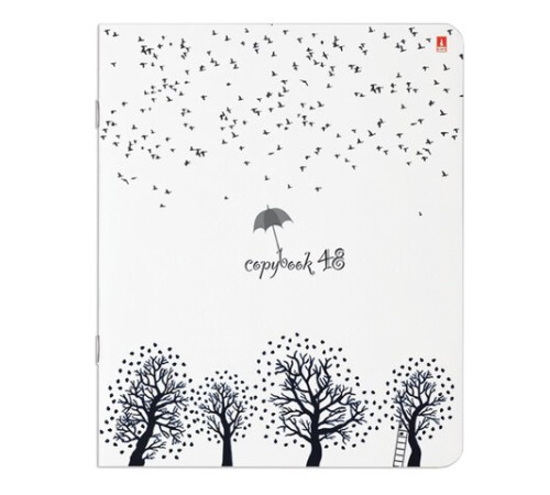 Тетрадь А5 48 л. АЛЬТ скоба, клетка, глянцевая ламинация, 