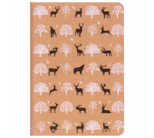 Тетрадь 40 л. в клетку обложка КРАФТ, бежевая бумага 70 г/м2, сшивка, А5 (147х210 мм), NATURE, BRAUBERG, 403758