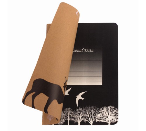 Тетрадь 40 л. в клетку обложка КРАФТ, бежевая бумага 70 г/м2, сшивка, А5 (147х210 мм), NATURE, BRAUBERG, 403758