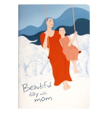 Тетрадь 40 л. в клетку обложка SoftTouch, бежевая бумага 70 г/м2, сшивка, А5 (147х210 мм), BEAUTIFUL DAY, BRAUBERG, 403772