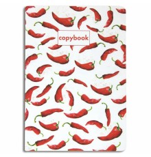 Тетрадь 40 л. в клетку обложка SoftTouch, бежевая бумага 70 г/м2, сшивка, А5 (147х210 мм), HOT PEPPERS, BRAUBERG, 403779