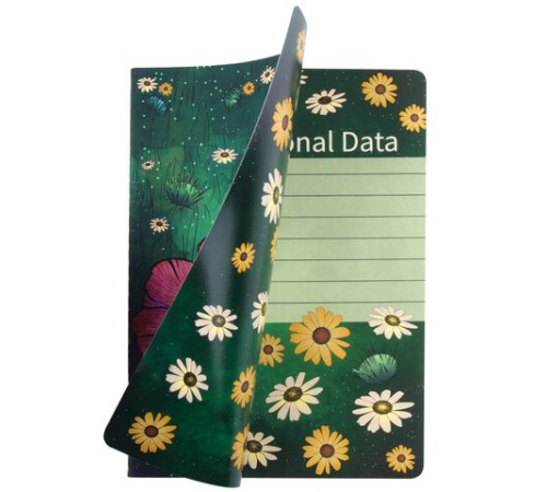 Тетрадь 40 л. в клетку обложка SoftTouch, бежевая бумага 70 г/м2, сшивка, А5 (147х210 мм), RED FLOWERS, BRAUBERG, 403784