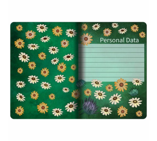 Тетрадь 40 л. в клетку обложка SoftTouch, бежевая бумага 70 г/м2, сшивка, А5 (147х210 мм), RED FLOWERS, BRAUBERG, 403784