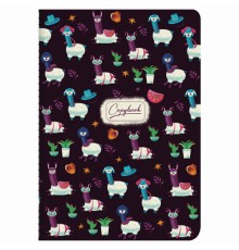 Тетрадь 40 л. в клетку обложка SoftTouch, бежевая бумага 70 г/м2, сшивка, А5 (147х210 мм), ЗАБАВНЫЕ ЛАМЫ, BRAUBERG, 403786