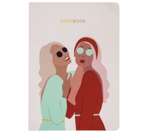 Тетради 40 л. в клетку обложка SoftTouch, НАБОР 3 шт., бежевая бумага 70 г/м2, сшивка, А5 (147х210 мм), JOY, BRAUBERG, 403791