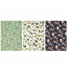 Тетради 40 л. в клетку обложка SoftTouch, НАБОР 3 шт., бежевая бумага 70 г/м2, сшивка, А5 (147х210 мм), PATTERN, BRAUBERG, 403792