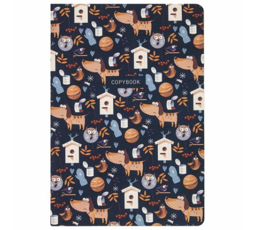 Тетради 40 л. в клетку обложка SoftTouch, НАБОР 3 шт., бежевая бумага 70 г/м2, сшивка, А5 (147х210 мм), PATTERN, BRAUBERG, 403792