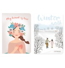 Тетради-скетчбуки 60 л. обложка SoftTouch, НАБОР 2 шт., бежевая бумага 70 г/м2, сшивка, B5 (179х250 мм), ROMANTIC, BRAUBERG, 403832