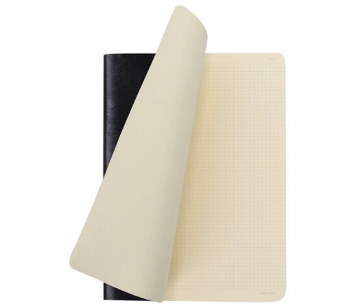 Тетрадь 60 л. в клетку обложка гладкий кожзам, сшивка, А4 (210х297мм), ЧЕРНЫЙ, BRAUBERG VIVA, 403907