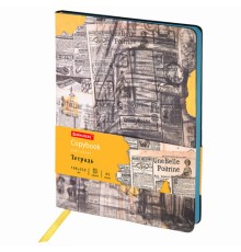 Тетрадь А5 (168х208 мм). 80 л., сшивка, клетка, под кожу, BRAUBERG VISTA, 