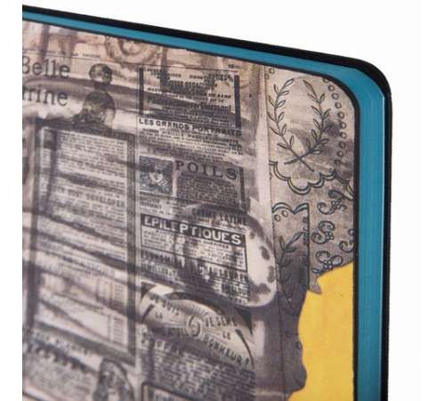 Тетрадь А5 (168х208 мм). 80 л., сшивка, клетка, под кожу, BRAUBERG VISTA, 