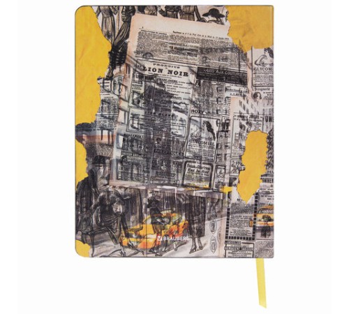 Тетрадь А5 (168х208 мм). 80 л., сшивка, клетка, под кожу, BRAUBERG VISTA, 