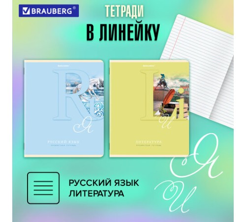 Тетради предметные, КОМПЛЕКТ 12 ПРЕДМЕТОВ, 48 листов, обложка картон, BRAUBERG, 