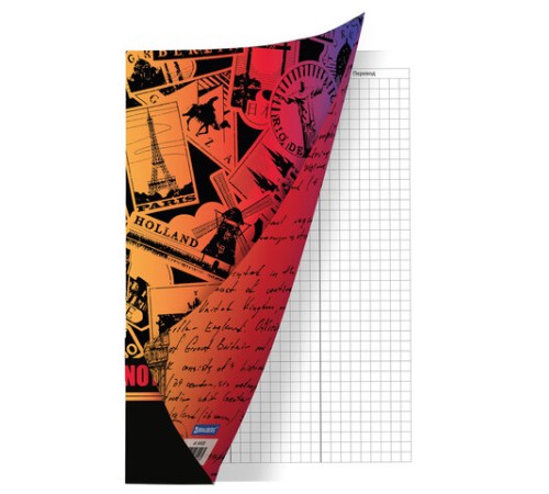 Тетрадь-словарь для записи английских слов, А5, 60 л., КОЖЗАМ, сшивка, клетка, 