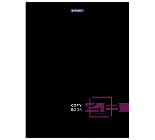 Тетрадь А4, 48 л., BRAUBERG, скоба, клетка, глянцевый лак, 
