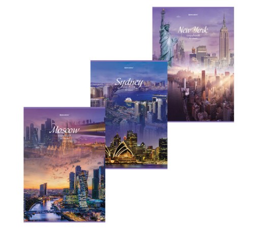 Тетрадь А4, 80 л., BRAUBERG, скоба, клетка, обложка картон, 