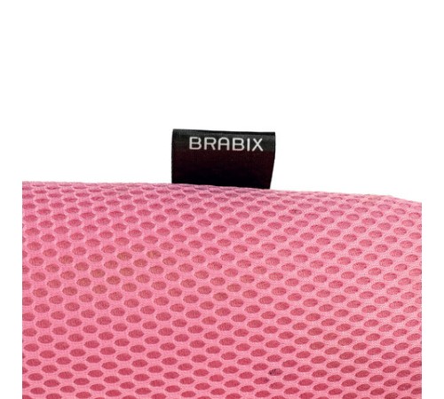 Кресло BRABIX "Fly MG-396W", с подлокотниками, пластик белый, сетка, розовое, 533008 Кресло BRABIX "Fly MG-396W", с подлокотниками, пластик белый, сетка, розовое, 533008