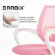 Кресло BRABIX "Fly MG-396W", с подлокотниками, пластик белый, сетка, розовое, 533008