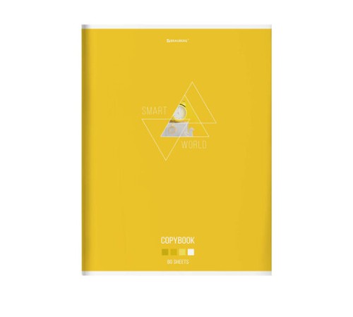 Тетрадь А4, 80 л., BRAUBERG, скоба, клетка, глянцевый лак, 