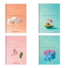 Тетрадь А4, 80 л., BRAUBERG, гребень, клетка, обложка картон, 