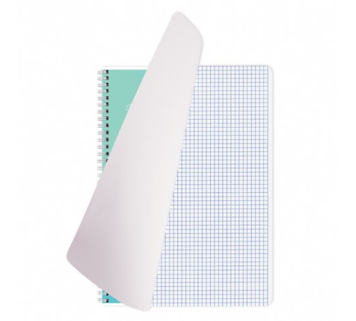 Тетрадь А4, 80 л., BRAUBERG, гребень, клетка, обложка картон, 