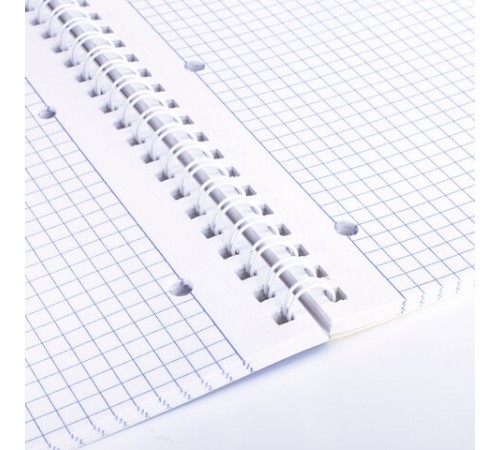 Тетрадь А4, 80 л., BRAUBERG, гребень, клетка, обложка картон, 