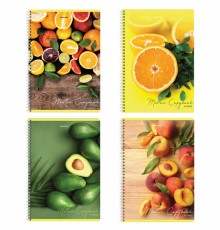 Тетрадь А4, 80 л., BRAUBERG, гребень, клетка, обложка картон, 