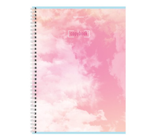 Тетрадь А4, 80 л., BRAUBERG, гребень, клетка, глянцевый лак, 