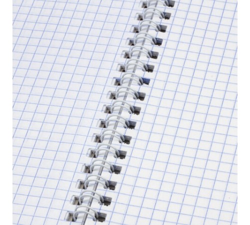 Тетрадь А4, 80 л., BRAUBERG, гребень, клетка, глянцевый лак, 