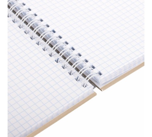 Тетрадь А4, 80 л., BRAUBERG, гребень, клетка, обложка твердая, 