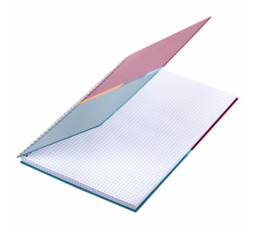 Тетрадь А4, 80 л., BRAUBERG, гребень, клетка, обложка твердая, 